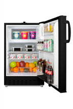 ADA compliant built-in or freestanding 20" wide refrigerator-freezer for residential use with lock (Model ALRF49B)