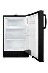 ADA compliant built-in or freestanding 20" wide refrigerator-freezer for residential use with lock (Model ALRF49B)