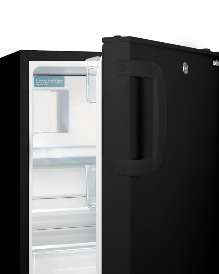 ADA compliant built-in or freestanding 20" wide refrigerator-freezer for residential use with lock (Model ALRF49B)