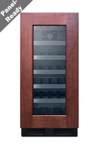 Accucold 15" wide ADA compliant wine cellar for built-in or freestanding use, with digital controls, front lock, and LED lighting (Model ALWC15PNRLHD)
