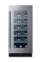 Accucold 15" wide ADA compliant wine cellar for built-in or freestanding use, with digital controls, front lock, LED lighting, an (Model ALWC15CSSLHD)