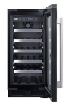 Accucold 15" wide ADA compliant wine cellar for built-in or freestanding use, with digital controls, front lock, LED lighting, an (Model ALWC15CSSLHD)