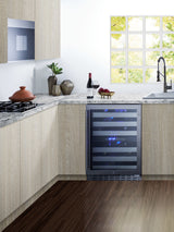 24" wide built-in under-counter ADA compliant dual zone wine cellar for residential or commercial use (Model ALWC532CSS) - Set