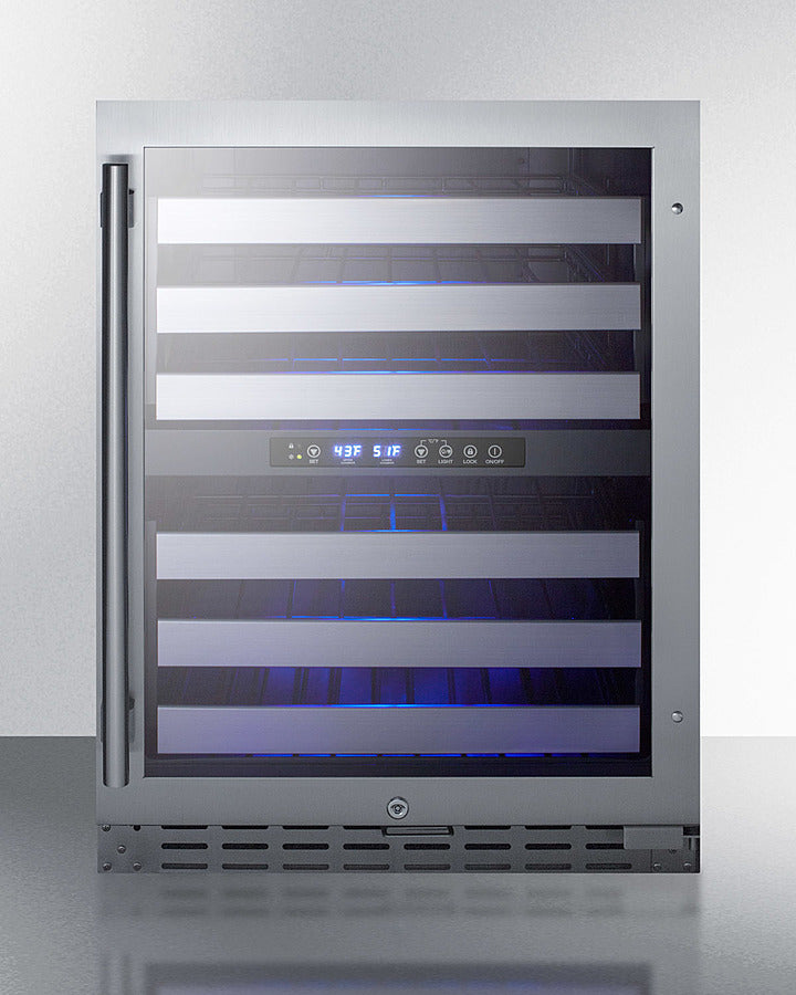 24" wide built-in under-counter ADA compliant dual zone wine cellar for residential or commercial use (Model ALWC532LHD)