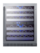 24" wide built-in under-counter ADA compliant dual zone wine cellar for residential or commercial use (Model ALWC532)