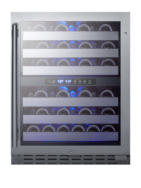 24" wide built-in under-counter ADA compliant dual zone wine cellar for residential or commercial use (Model ALWC532LHD)