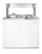 Stainless steel appliance station for 30" wide combination kitchens