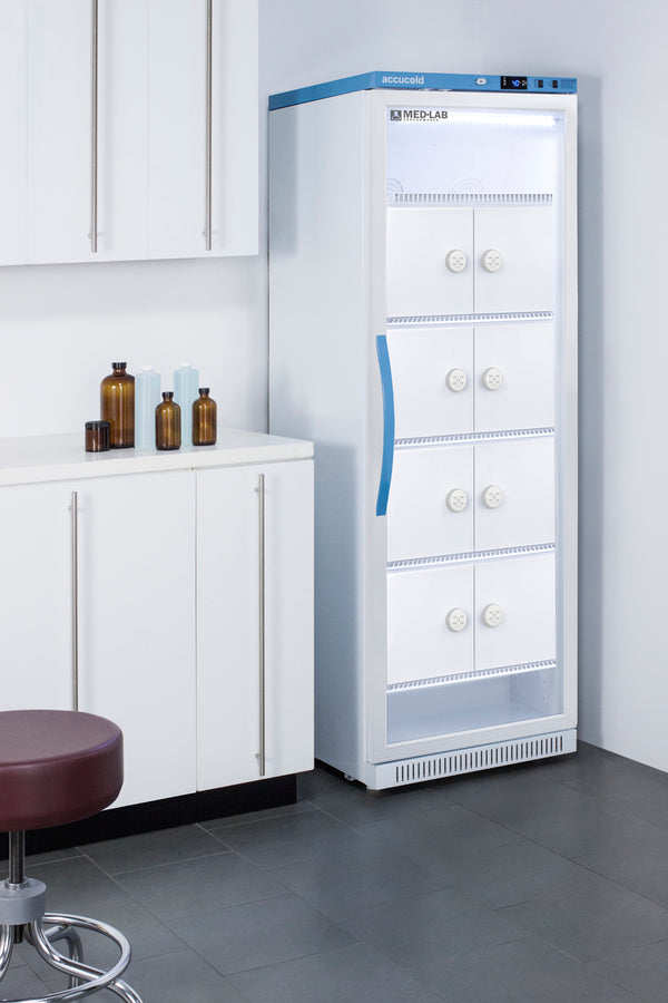 15 Cu.Ft. Upright Laboratory Refrigerator with Interior Lockers, Glass Door (Model ARG15MLLOCKER) Secondary image