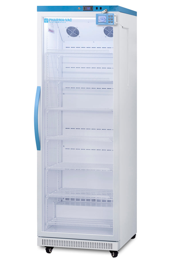 18 Cu.Ft. Upright Vaccine Refrigerator, Glass Door, Data Logger (Model ARG18PVDL2B) - Angle