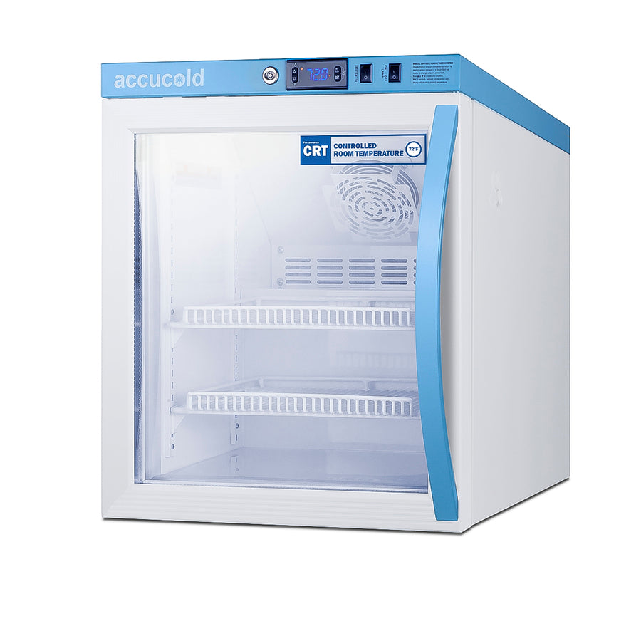 Performance Series controlled room temperature cabinet with lock, Glass Door (Model ARG2PV-CRTLHD) - Angle