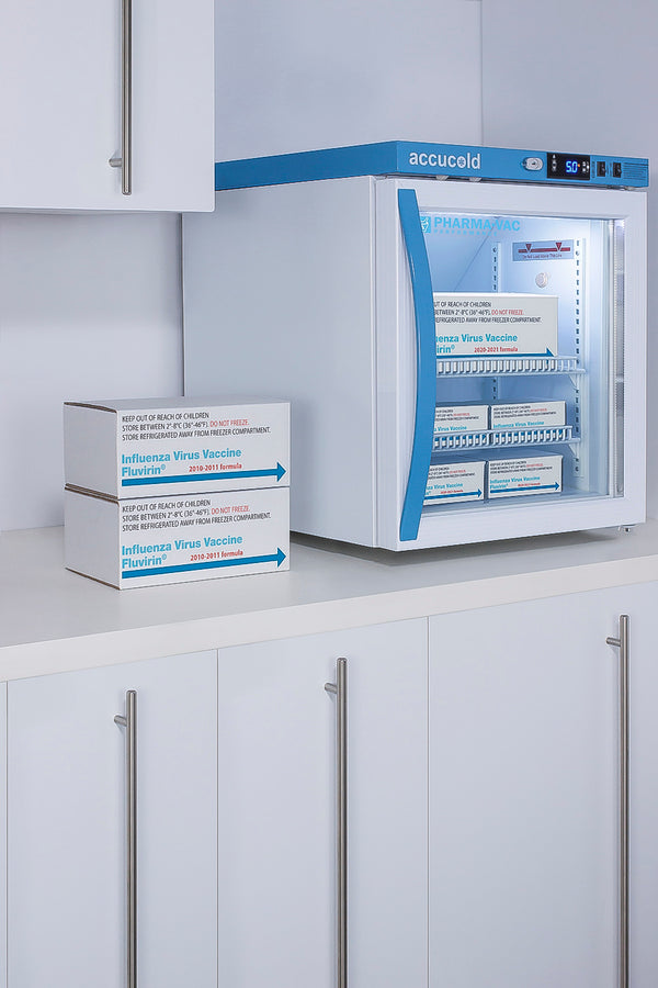 Performance Series Pharma-Vac all-refrigerator certified to the NSF 456 Vaccine Storage Standard, Glass Door (Model ARG2