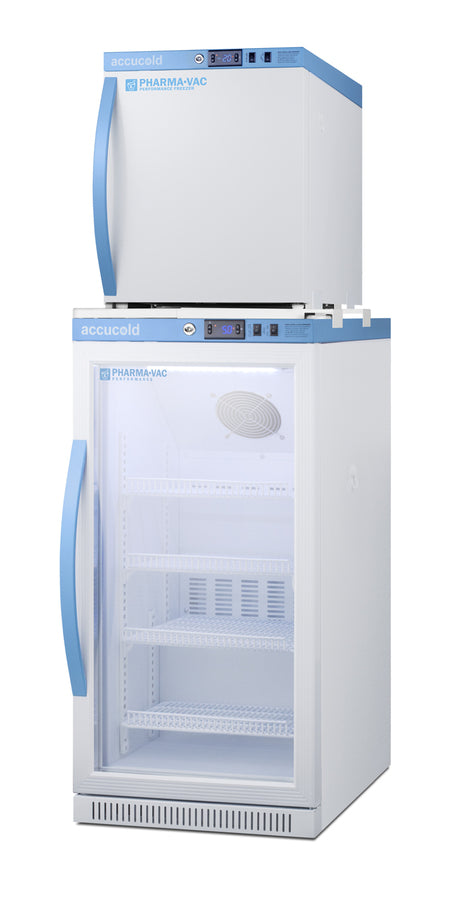 Accucold PHARMA-VAC Performance Series stacked combination of ARG31PVBIADA vaccine – ARG31PVBIADA-AFZ1PVSTACK - Angle