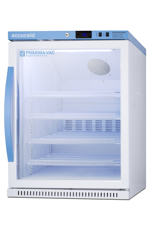 6 Cu.Ft. Vaccine Refrigerator, ADA Height, Glass Door, ADA (Model ARG61PVBIADA) - Angle