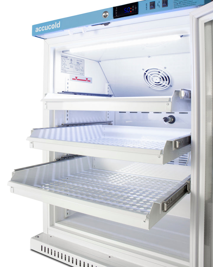 6 Cu.Ft. ADA Height Vaccine Refrigerator with Removable Drawers, Glass Door (Model ARG6PVDR) - Detail