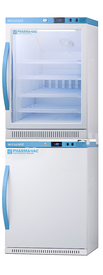 Accucold PHARMA-VAC Performance Series stacked combination of ARG6PV vaccine – ARG6PV-AFZ5PVBIADASTACK - Angle