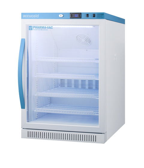 6 Cu.Ft. ADA Height Vaccine Refrigerator, Glass Door (Model ARG6PV) - Angle