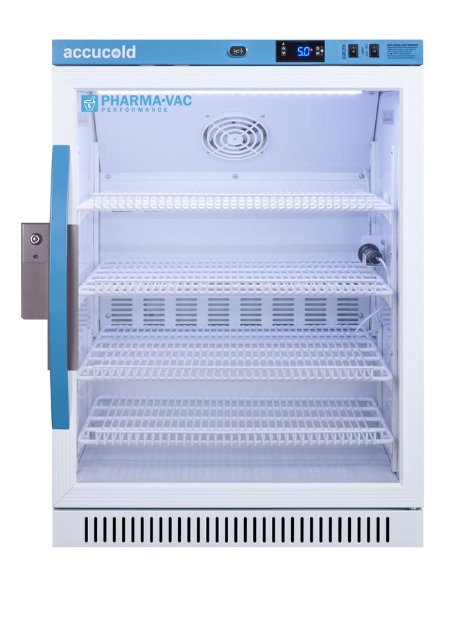 6 Cu.Ft. ADA Height Vaccine Refrigerator, Glass Door (Model ARG6PV) - Pyxis
