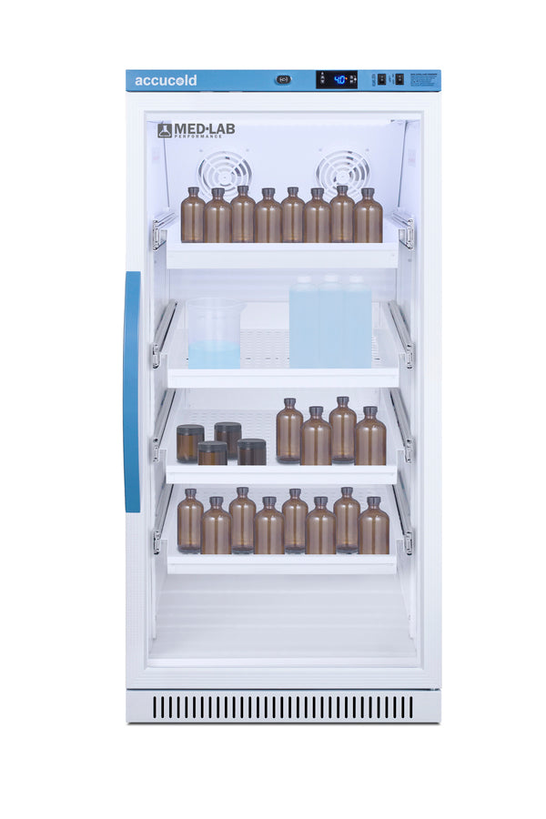 8 Cu.Ft. Upright Laboratory Refrigerator with Removable Drawers, Glass Door (Model ARG8MLDR) - Full
