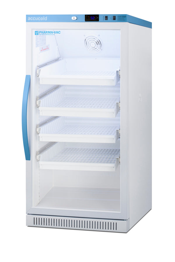 8 Cu.Ft. Upright Vaccine Refrigerator with Removable Drawers, Glass Door (Model ARG8PVDR) - Angle