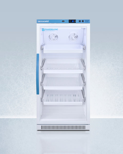 Accucold Performance series Pharma-Vac 8 cu.ft. upright glass door all-refrigerator, Left Hinge – ARG8PVDRLHD