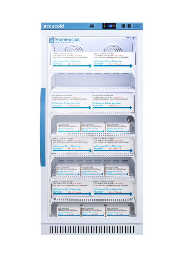 Accucold Accucold Performance series Pharma-Vac 8 cu.ft. upright glass door commercial, Left Hinge – ARG8PVLHD