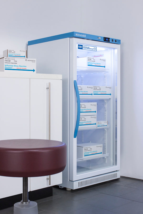 Accucold Accucold Performance series 8 cu.ft. upright glass door controlled room temperature, Left Hinge – ARG8PV-CRTLHD