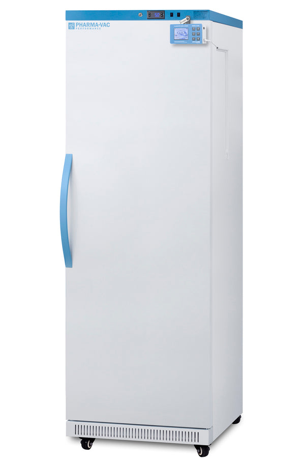 Accucold Performance series Pharma-Vac 18 cu.ft. upright all-refrigerator, Left Hinge – ARS18PVDL2BLHD - Angle