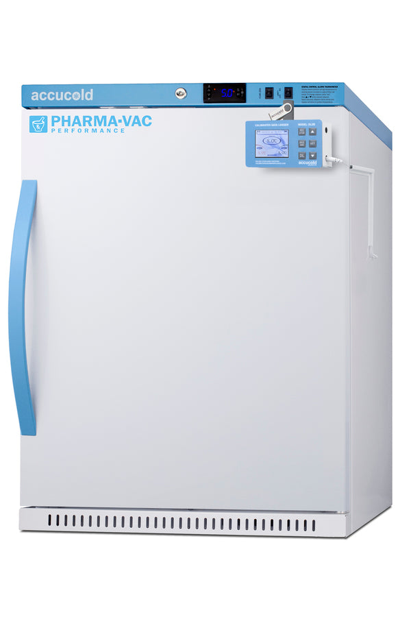 6 Cu.Ft. Vaccine Refrigerator, ADA Height, Solid Door, Data Logger, ADA (Model ARS62PVBIADADL2B) - Angle Main image