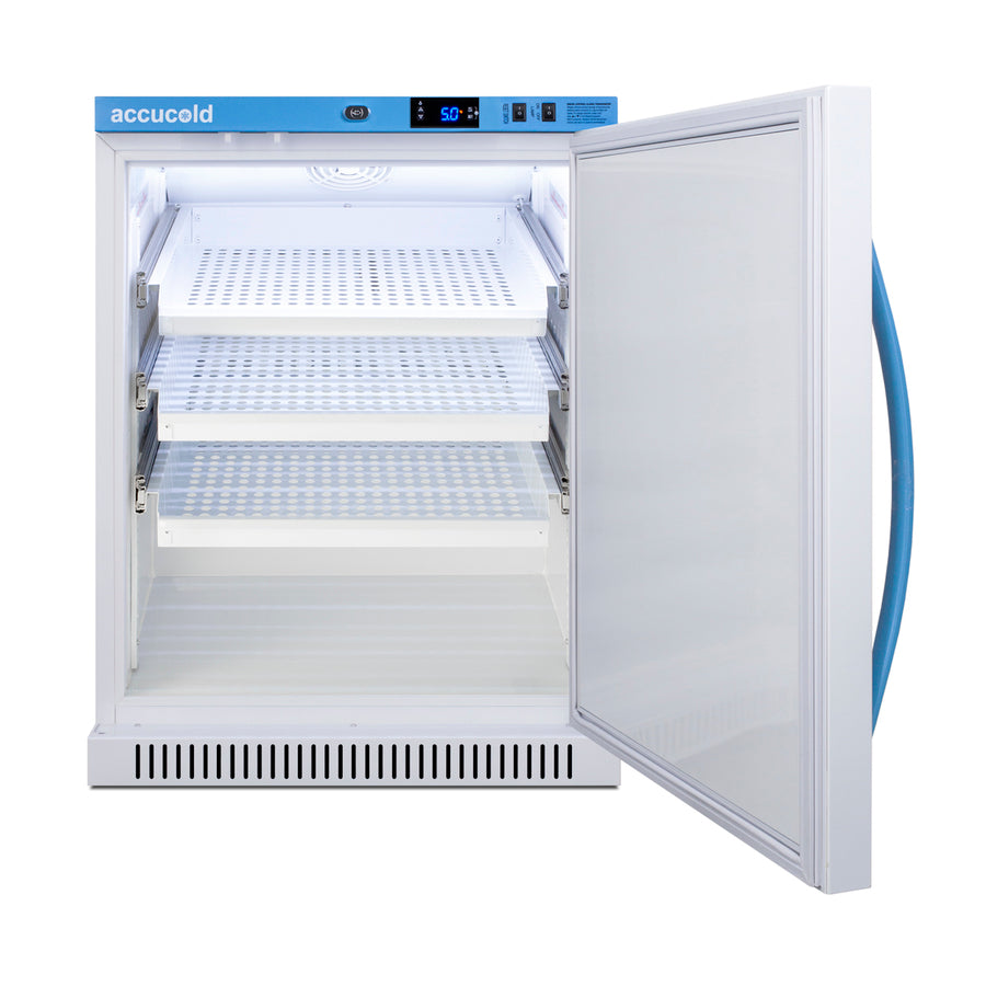 6 Cu.Ft. ADA Height Vaccine Refrigerator with Removable Drawers, Solid Door (Model ARS6PVDR) - Open