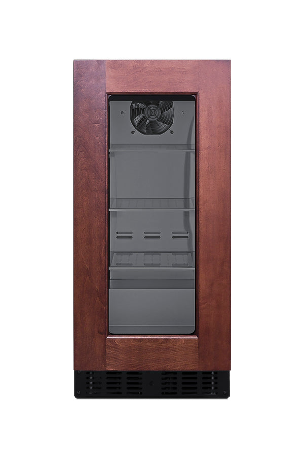 18" deep 15" wide undercounter ADA height beverage center with panel-ready glass door (Model ASDG1521PNRLHD) Main image