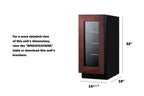 Accucold 18" deep 15" wide undercounter ADA height beverage center with panel-ready glass door (Model ASDG1521PNR)