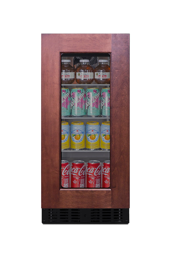 Accucold 18" deep 15" wide undercounter ADA height beverage center with panel-ready glass door (Model ASDG1521PNR)