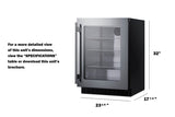Accucold 18" deep 24" wide undercounter ADA height beverage center (Model ASDG2411LHD)