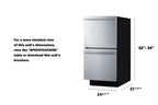 18" Deep 15" Wide Undercounter Ada Height Drawer Refrigerator