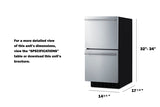 18" Deep 15" Wide Undercounter Ada Height Drawer Refrigerator