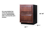 Accucold Panel Ready — 18" deep 24" wide undercounter ADA height drawer refrigerator