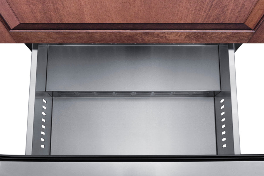 Accucold Panel Ready — 18" deep 24" wide undercounter ADA height drawer refrigerator