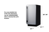 18" deep 15" wide undercounter ADA height all-refrigerator (Model ASDS1523)
