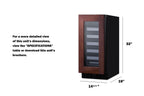 Accucold 18" deep 15" wide undercounter ADA height wine cellar with panel-ready glass door (Model ASDW1522PNR)