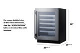 Accucold 18" deep 24" wide undercounter ADA height wine cellar (Model ASDW2412LHD)