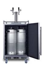 Commercially approved built-in undercounter outdoor double tap beer kegerator in complete stainless steel (Model BC74OSC