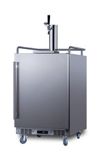 Accucold Commercially approved built-in undercounter outdoor single tap beer kegerator in complete stainless steel (Model BC74OSCOMLHD)