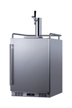 Accucold Commercially approved built-in undercounter outdoor single tap beer kegerator in complete stainless steel (Model BC74OSCOMLHD)