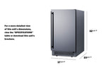 18" wide clear icemaker in ADA height, ADA (Model BIM182ADA)