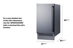 18" Wide Clear Icemaker (Model BIM182LHD)