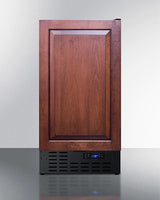 18" wide ADA compliant built-in undercounter manual defrost crescent icemaker with panel-ready door; no drain required, 