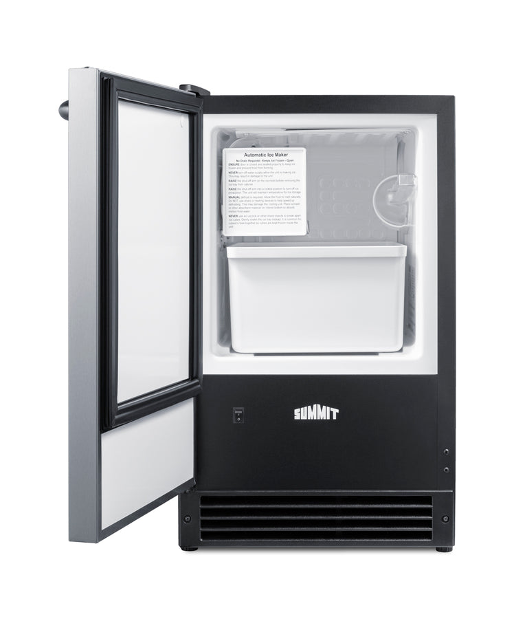 Drain-free manual defrost built-in icemaker (Model BIM26LHD) - Open
