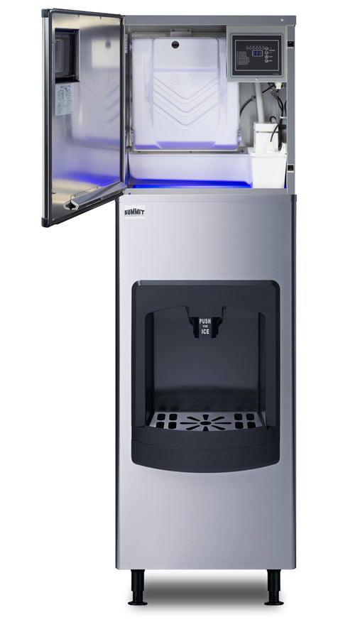 350 Pound clear ice maker with lower dispenser