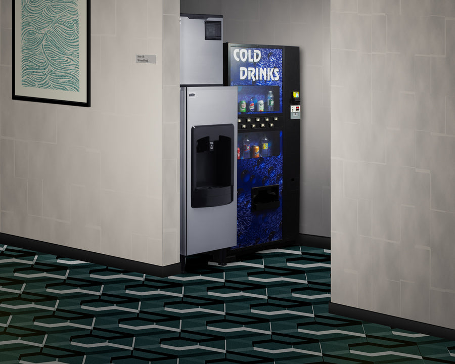 350 Pound clear ice maker with lower dispenser