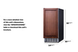 Accucold ADA compliant commercially approved automatic defrost clear icemaker with internal – BIM44GIFADA - Dimensions